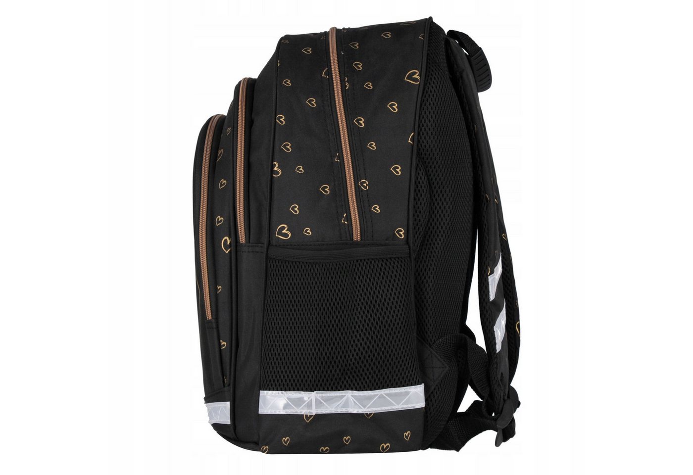 Starpak Schulrucksack Starpak Schulrucksack Mädchen Schwarz Gold Katze Klasse 1-3 (1-tlg) Bild 3
