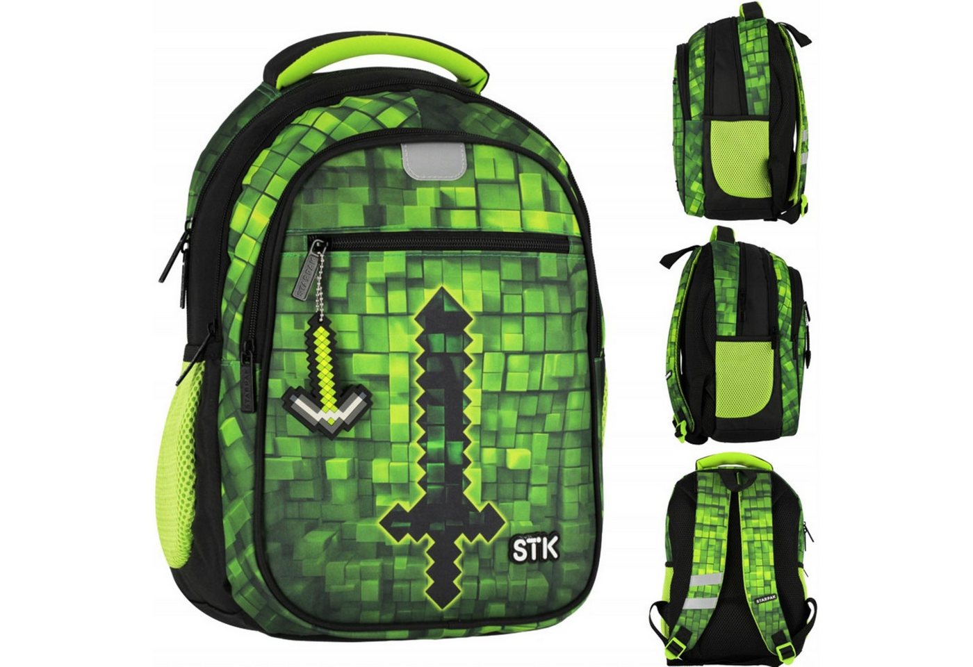Starpak Schulrucksack Starpak Schulrucksack Jungen Pixel Gamer wasserdicht Klasse 1-3 (1-tlg)