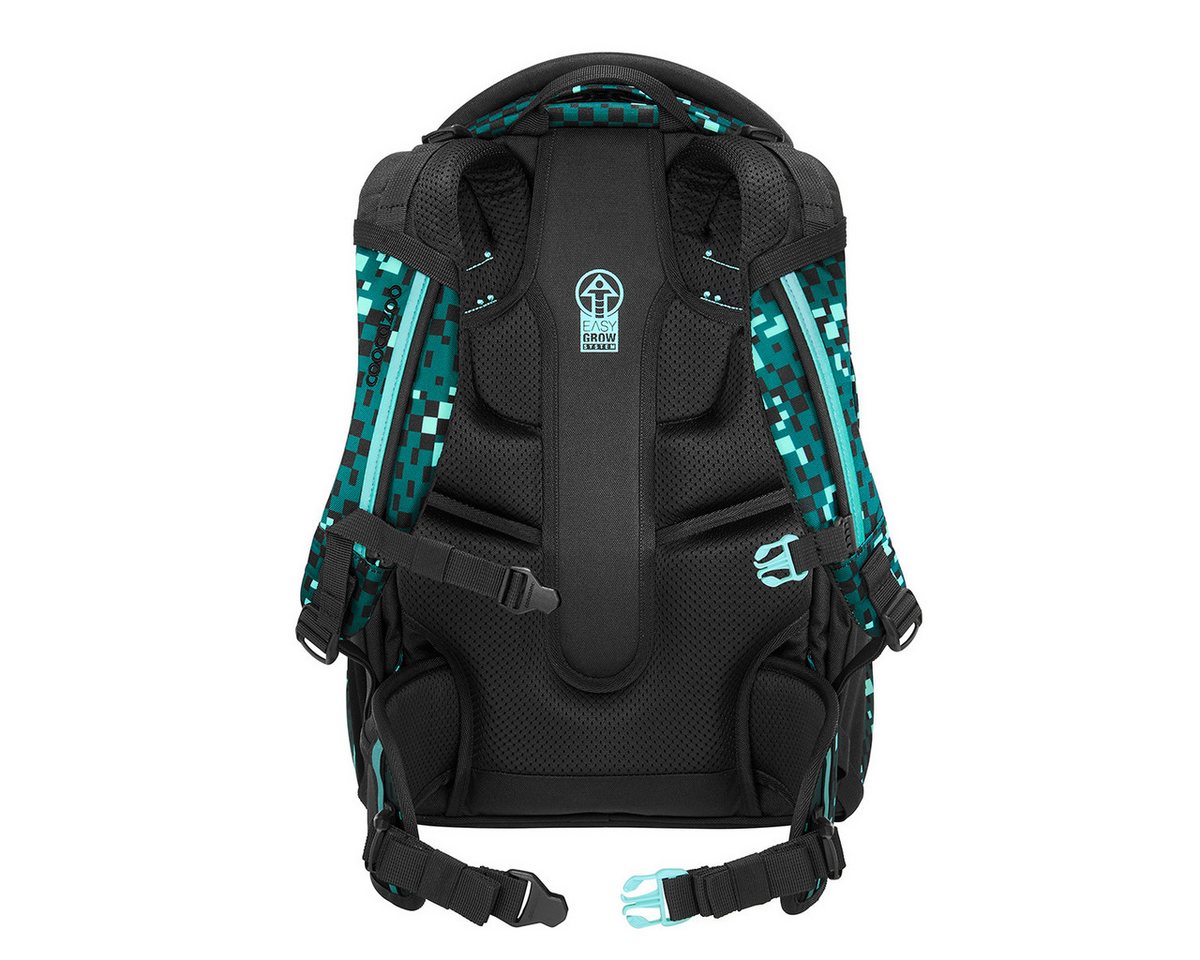 coocazoo Schulranzen Schulrucksack-Set PORTER, Pixel Blox 3-teilig (3-teilig), ergonomisch, Körpergröße: 135 - 180 cm, Easy-Grow-System Bild 2