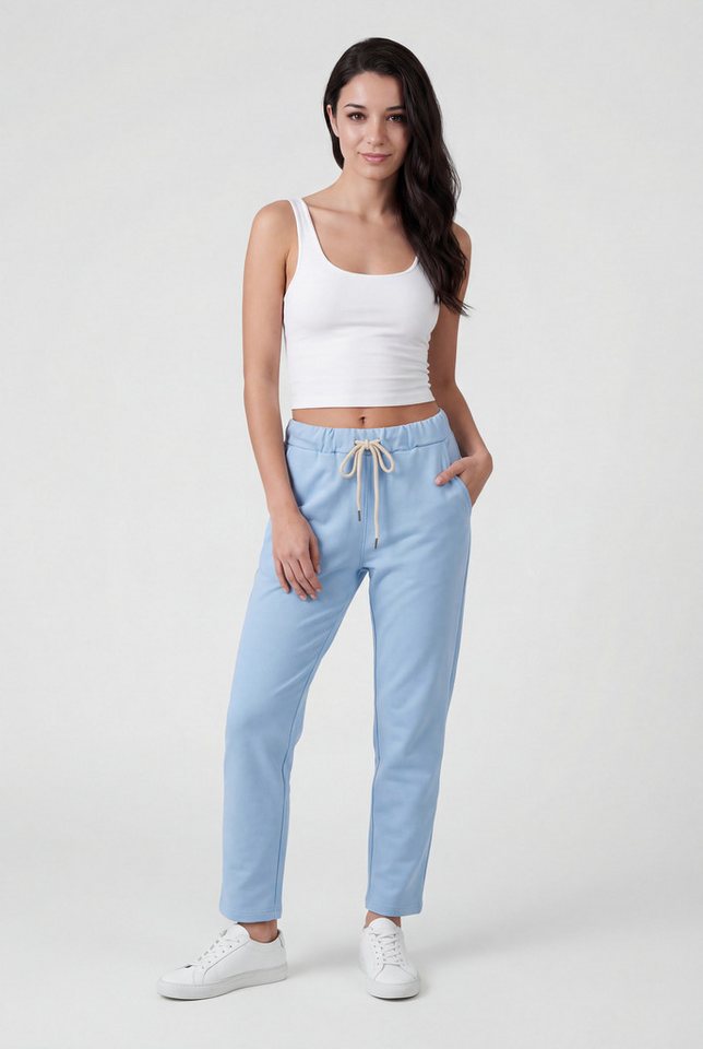 PEKIVESSA Jogger Pants Jersey Schlupfhose Sweathose mit Taschen aus elastischem Jerseymaterial