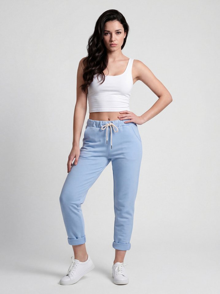 PEKIVESSA Jogger Pants Jersey Schlupfhose Sweathose mit Taschen aus elastischem Jerseymaterial Bild 2