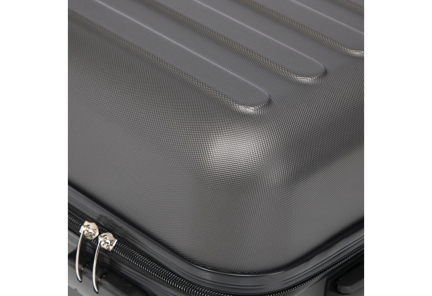 YONSLY Hartschalen-Trolley Reisekoffer, Rollkoffer Handgepäck,Zahlenschloss, 4 Rollen, Weichem Gummigriff Robuster ABS-Koffer für Langstreckenreisen Bild 3