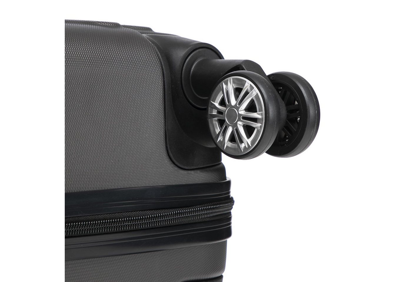 YONSLY Hartschalen-Trolley Reisekoffer, Rollkoffer Handgepäck,Zahlenschloss, 4 Rollen, Weichem Gummigriff Robuster ABS-Koffer für Langstreckenreisen Bild 4