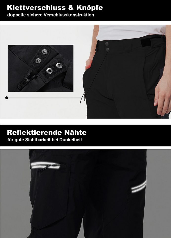 ATLASLAVA Outdoorhose Herren Wanderhose Wasserdicht Trekkinghose, Größen S–XXL verfügbar (1-tlg) Atmungsaktiv Männerhose für Outdoor-Aktivitäten & Außenarbeiten