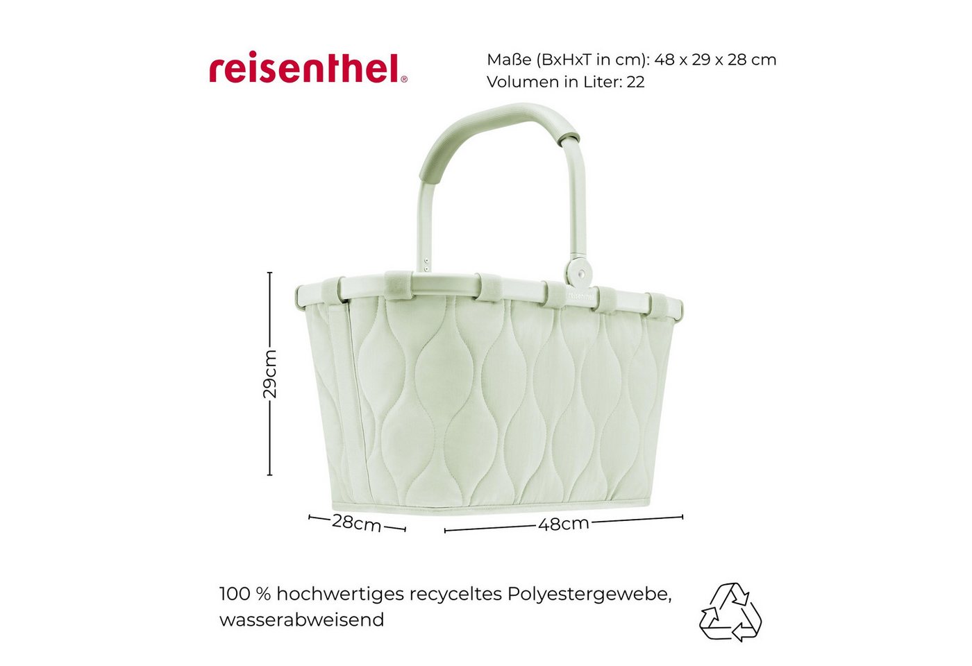 REISENTHEL® Einkaufskorb carrybag puffer iced matcha Bild 3