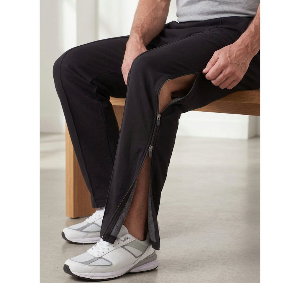 Herbold Sportswear Trainingshose Herren Reha Hose 2-Wege Reißverschluss Freizeithose Kurhose, auch in Kurzgröße Bild 3
