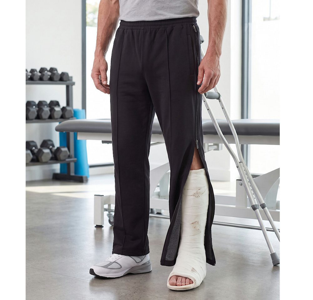 Herbold Sportswear Trainingshose Herren Reha Hose 2-Wege Reißverschluss Freizeithose Kurhose, auch in Kurzgröße Bild 4