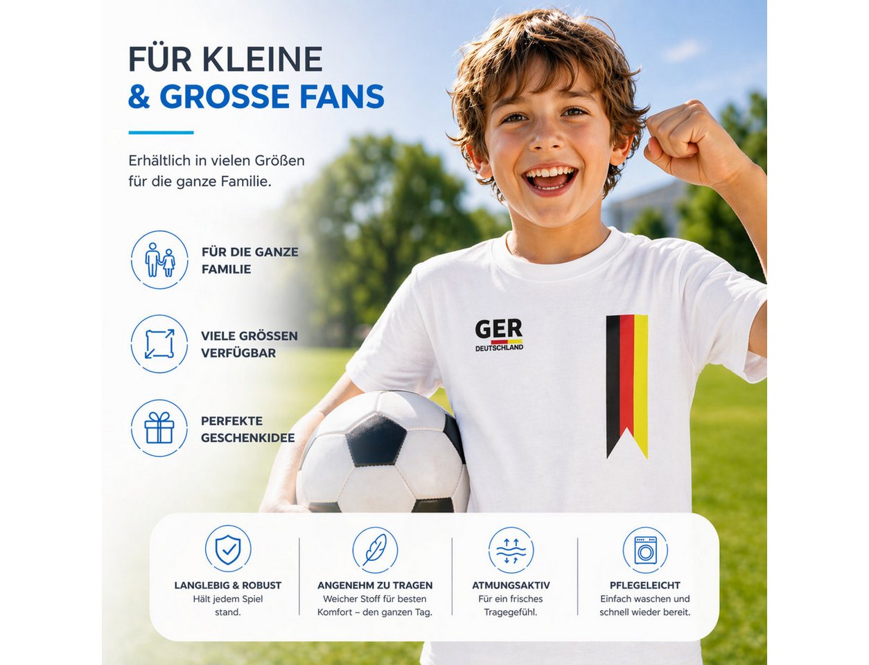 Outdoorn Fußballtrikot Deutschland T-Shirt WM 2026 – Fußball Weltmeisterschaft Trikot Bild 4