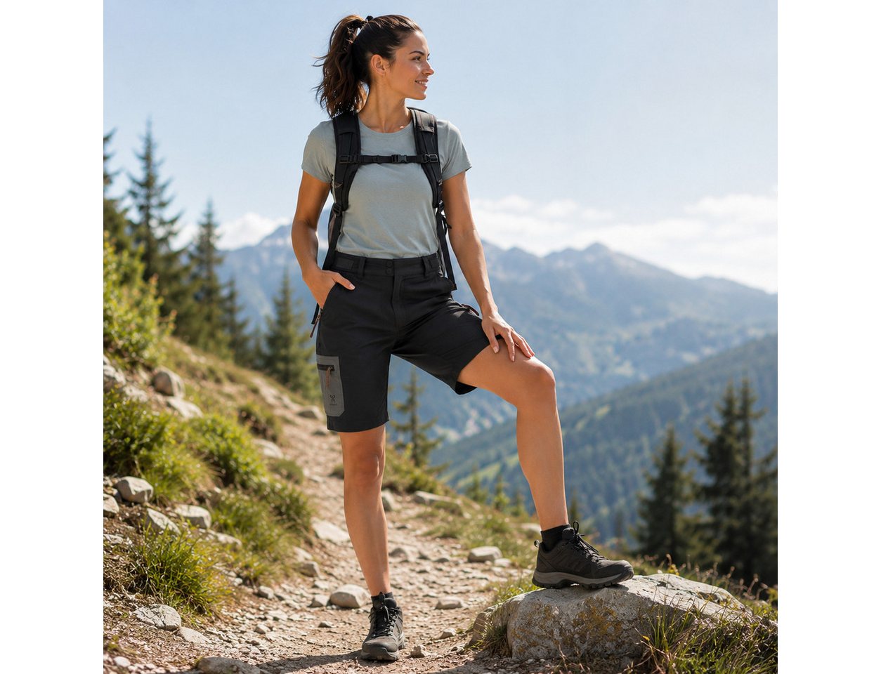 Gipfelglück Trekkingshorts Wander-Shorts Helma mit elastischem Bund Bild 3