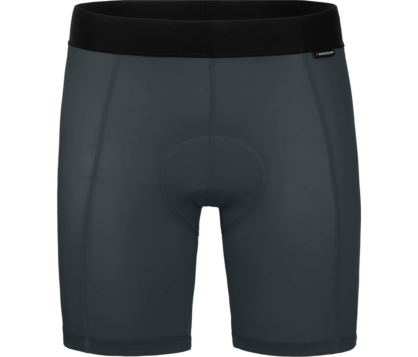 Fahrradhose MIKELI COMFORT (mit Sitzpolster) Herren Fahrrad Unterhose, bielastisch, komfortabel, Normalgrößen, dunkel grau