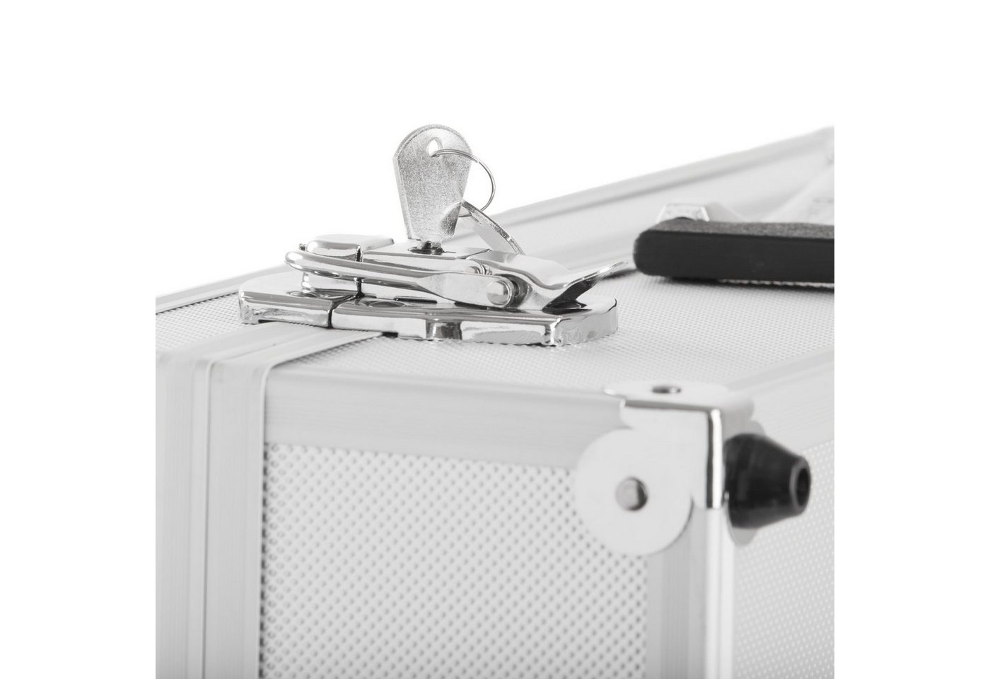 BRUBAKER Koffer Transportkoffer aus Aluminium - Fotokoffer mit Schaumstoff, keine Rollen, Abschließbarer Schutzkoffer Alukoffer für Kameras, Equipment, Werkzeug Bild 4