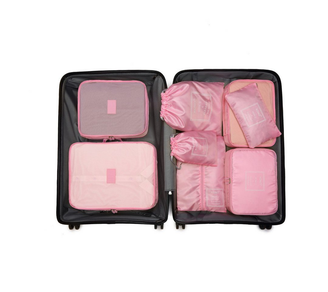 KONO Kofferorganizer Organizer Set 8-teilig für Koffer Kleidung platzsparend verpacken Bild 2