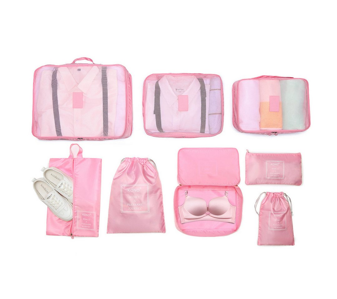 KONO Kofferorganizer Organizer Set 8-teilig für Koffer Kleidung platzsparend verpacken Bild 4
