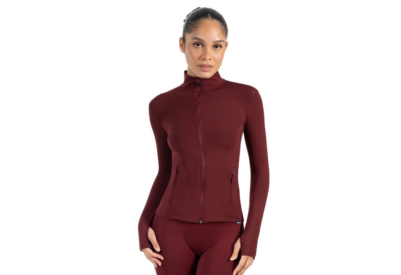 Smilodox Trainingsjacke Kenna, Sportjacke mit tailliertem Schnitt, Windbreaker Laufjacke Sport Oberteil Daumenlöcher Activewear Atmungsaktiv Freizeit Fitness Bild 3