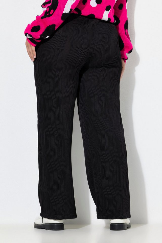 Angel of Style Funktionshose Hose weites Bein Struktur Elastikbund