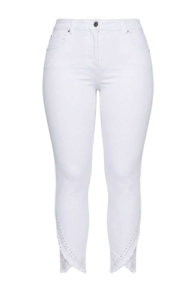 MIAMODA Funktionshose 7/8 Jeans Skinny Fit 5-Pocket Fransensaum Bild 2