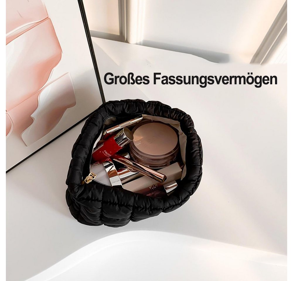 Agger Kosmetiktasche faltbarer Kulturbeutel,Kulturbeutel für Damen,Makeup-Pouch, Reisekosmetiktasche zum Aufbewahren von Make-up, Parfüm, Brille etc Bild 4