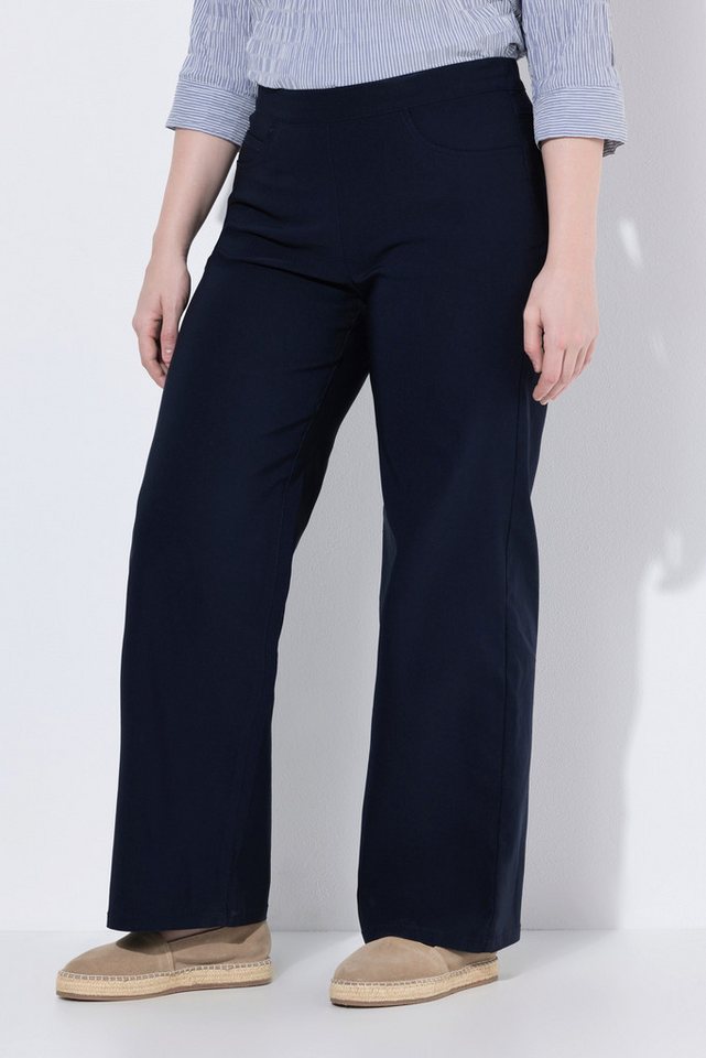 Ulla Popken Funktionshose Bengalinhose Mary weites Bein Elastikbund Stretch Bild 4