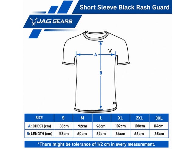 JAG GEARS Rash Guard Jag Gears Compression Rash Guard Herren – Kurzarm Funktionsshirt, (Set, 1er-pack) Geeignet für MMA Kickboxen, Muay Thai, Sparring, Training und Wettkamp