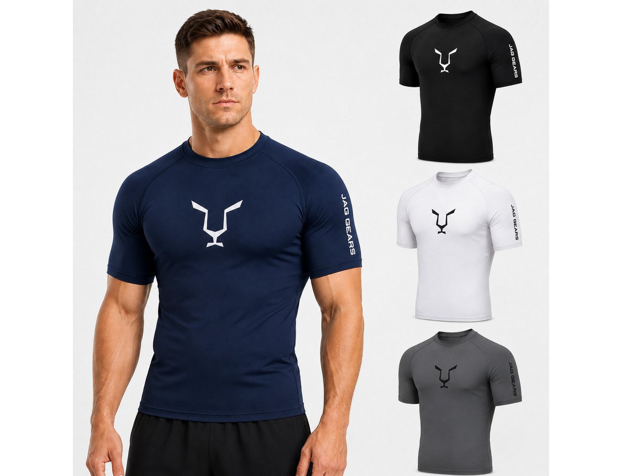 JAG GEARS Rash Guard Jag Gears Compression Rash Guard Herren – Kurzarm Funktionsshirt, (Set, 1er-pack) Geeignet für MMA Kickboxen, Muay Thai, Sparring, Training und Wettkamp Bild 3