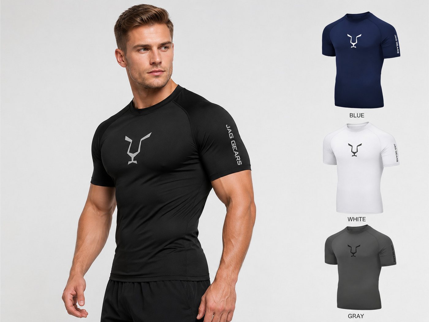 JAG GEARS Rash Guard Jag Gears Compression Rash Guard Herren – Kurzarm Funktionsshirt, (Set, 1er-pack) Geeignet für MMA Kickboxen, Muay Thai, Sparring, Training und Wettkamp Bild 4