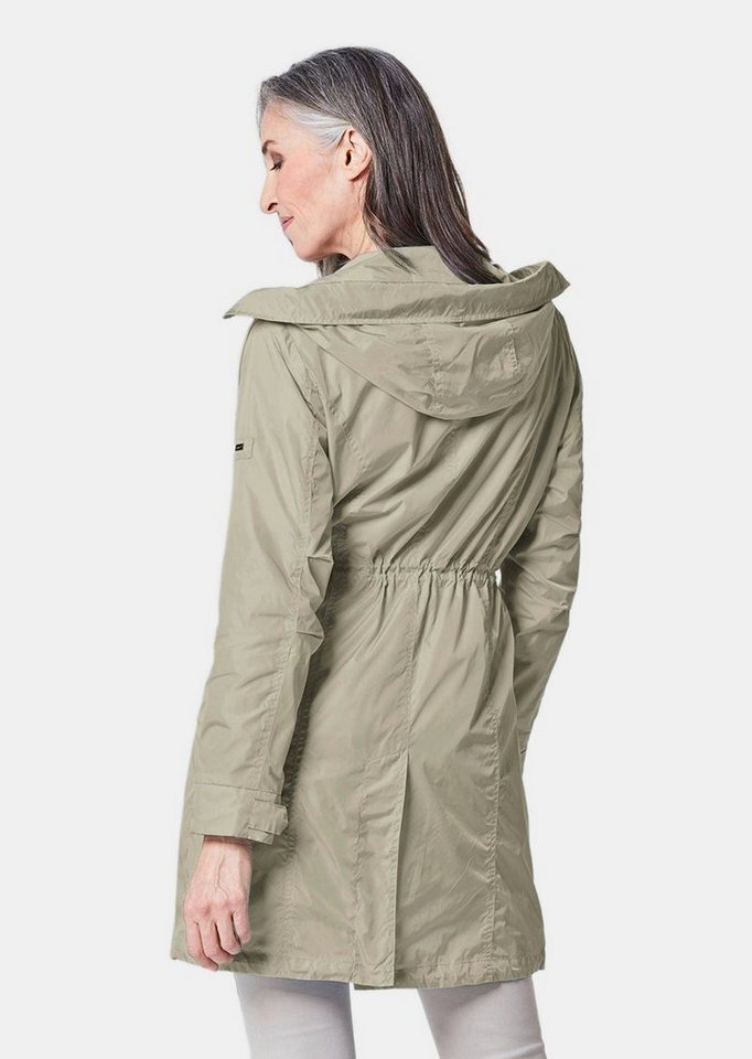 GOLDNER Outdoorjacke Kurzgröße: Modischer Regenparka mit Kapuze Individuelle Weitenregulierung durch Tunnelzüge und variablen Kragen Bild 4