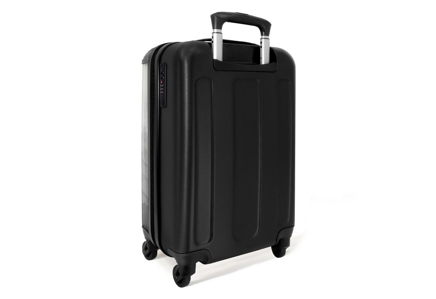 NoBoringSuitcases.com© Kinderkoffer Statisches Porträt eines schwarzen Pferdes 55x35x20cm, 4 Rollen, Kinder Koffer Klein, Trolley Handgepäck, Reisekoffer Bild 4