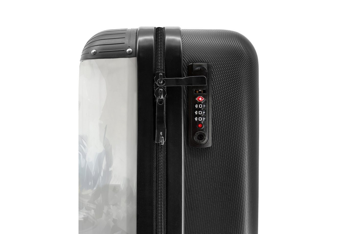 NoBoringSuitcases.com© Kinderkoffer Statisches Porträt eines schwarzen Pferdes 55x35x20cm, 4 Rollen, Kinder Koffer Klein, Trolley Handgepäck, Reisekoffer Bild 5