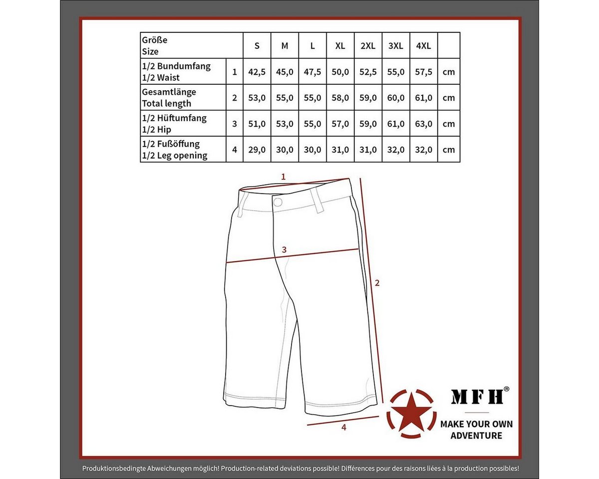 MFH Outdoorhose Bundeswehr Moleskin Bermuda, schwarz- stonewashed Bild 3