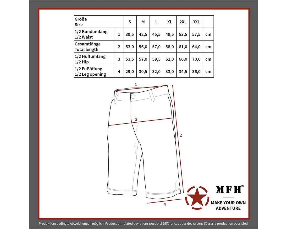 MFH Outdoorhose US Bermuda, BDU, flecktarn, mit Seitentaschen Bild 4