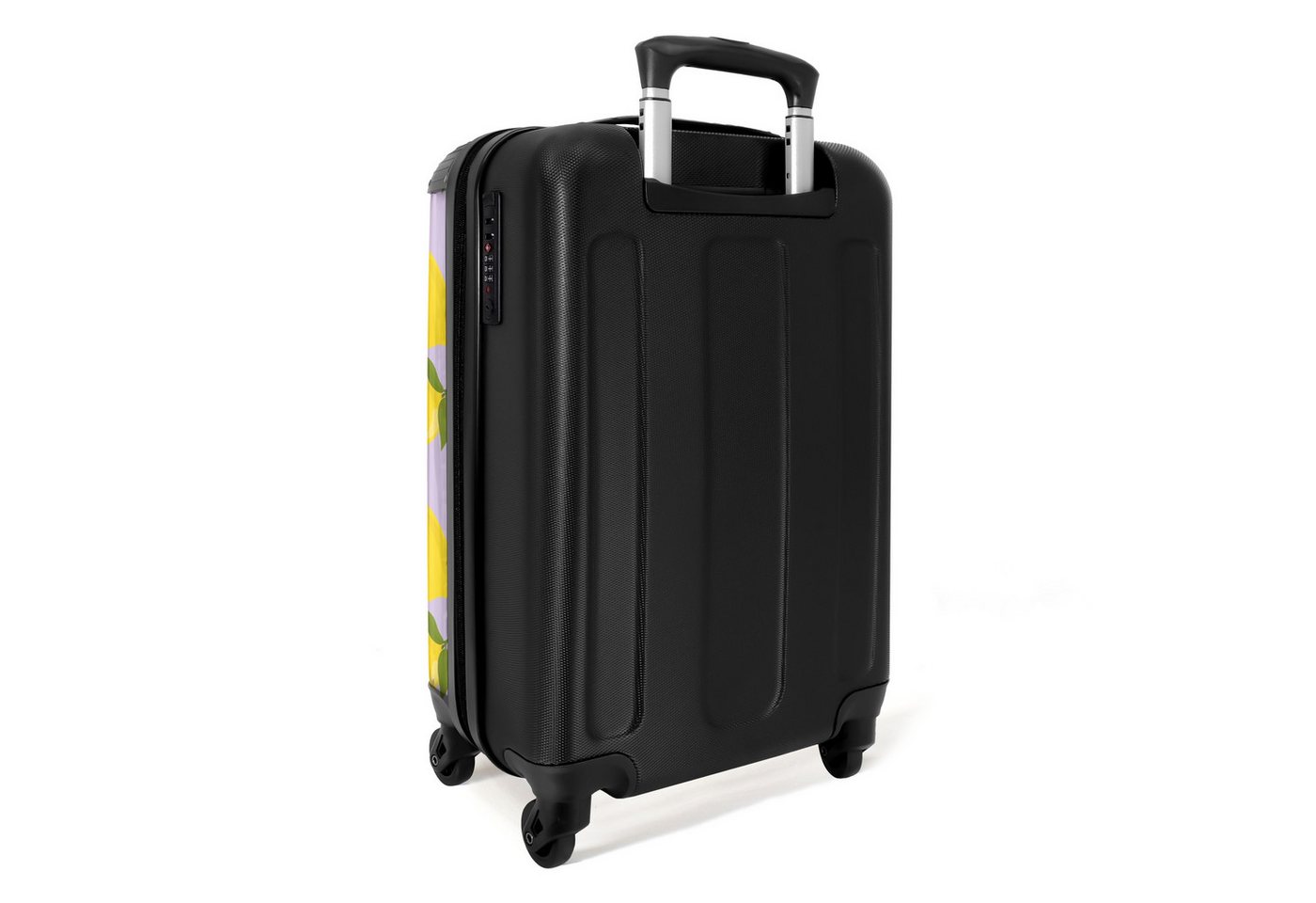NoBoringSuitcases.com© Hartschalen-Trolley Pastellviolett mit Zitronen 55x35x20cm, Handgepäck Koffer & Trolleys, Luggage, Reisekoffer Frauen Bild 3