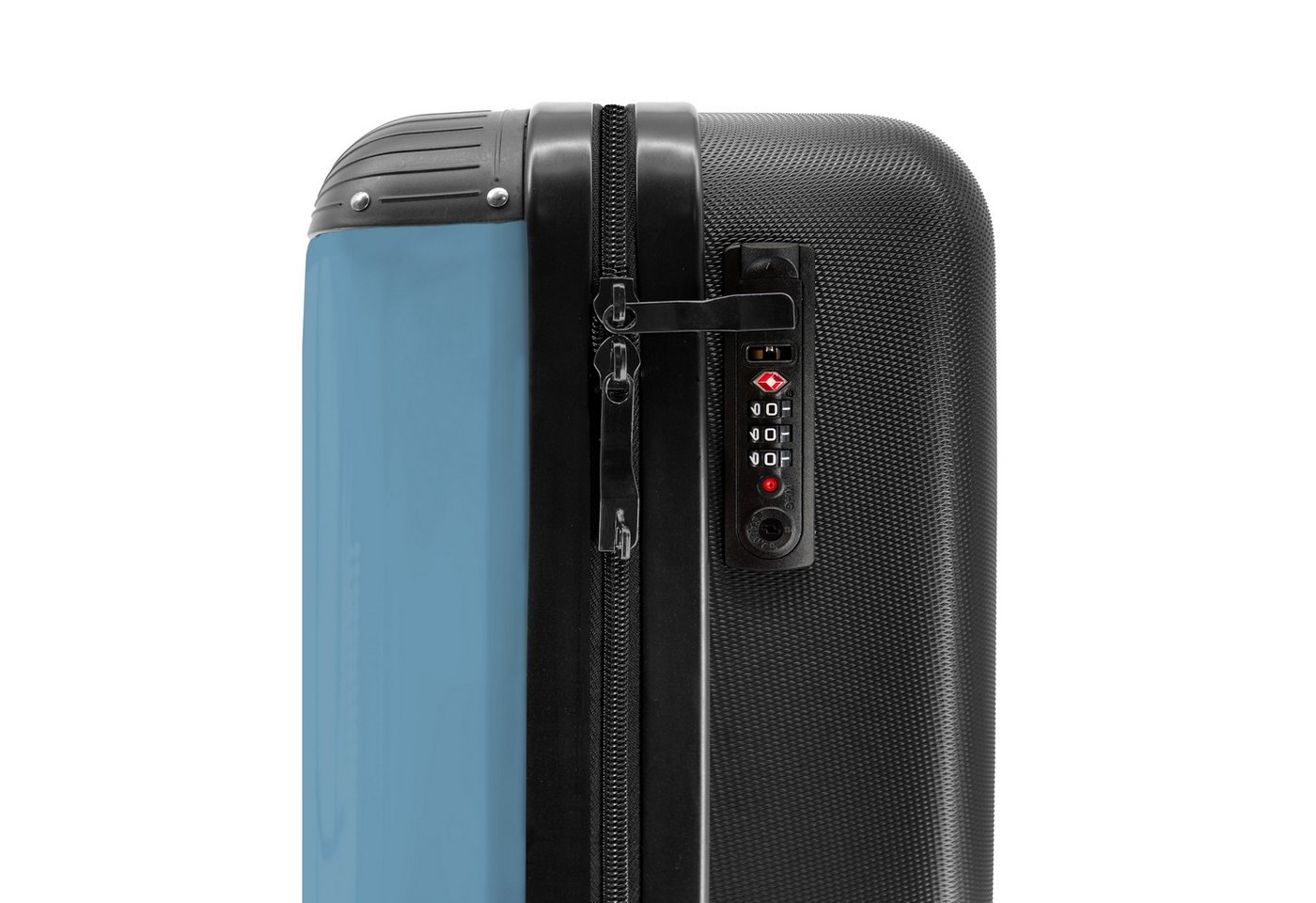 NoBoringSuitcases.com© Hartschalen-Trolley Blau mit Zitat "Tu, was dich glücklich macht". 55x35x20cm, Handgepäck Koffer & Trolleys, Luggage, Reisekoffer Frauen Bild 3