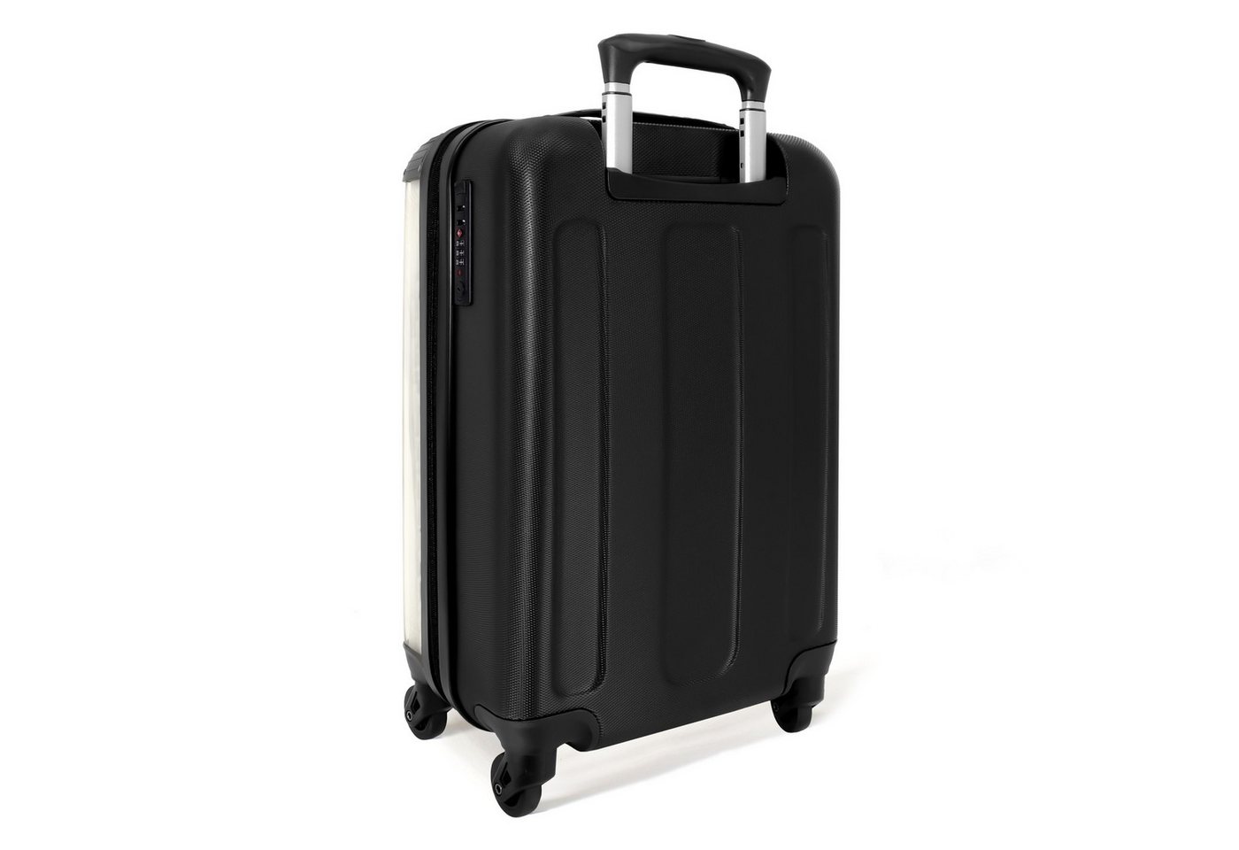 NoBoringSuitcases.com© Hartschalen-Trolley Schwarzer und weißer Panther mit roter Farbe 55x35x20cm, Reisekoffer mit 4 Rollen, Carry on luggage, Männer Bild 2