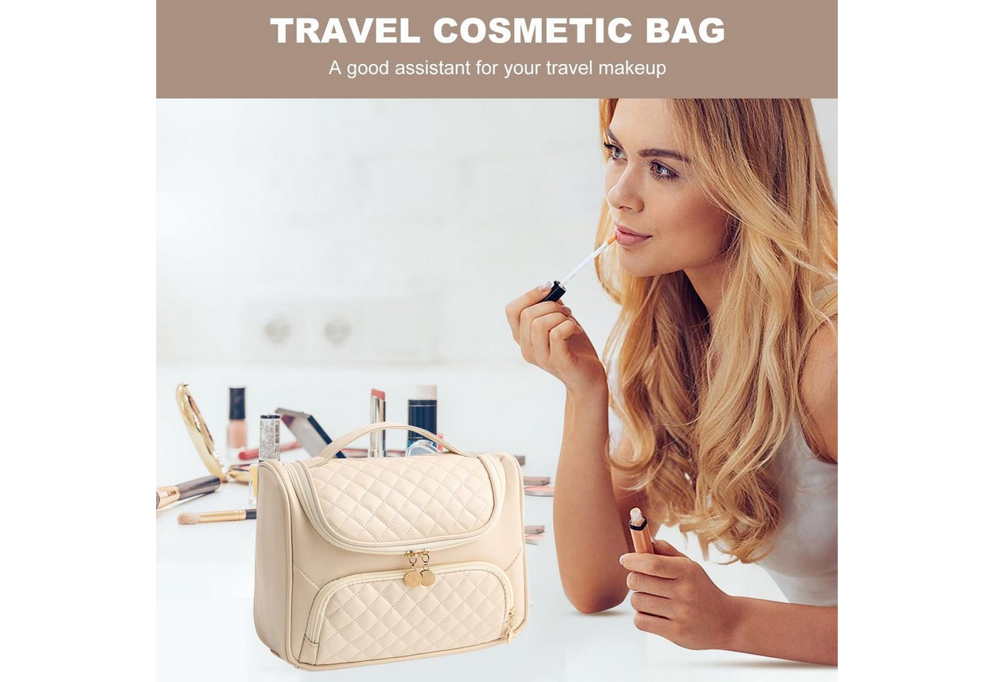 LIANNA Kulturbeutel Kulturbeutel Reise und Make-up, leicht zu tragen (Set, wasserdichte Kosmetiktasche, für persönlichen Reisen), Aufbewahrungstasche Reise große Kulturbeutel