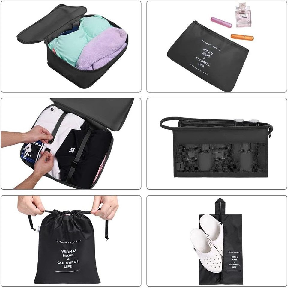 Diwzbyn Kofferorganizer 8 Teilige Packing Cubes Kleidertaschen Koffer Organizer (8-tlg) Bild 2