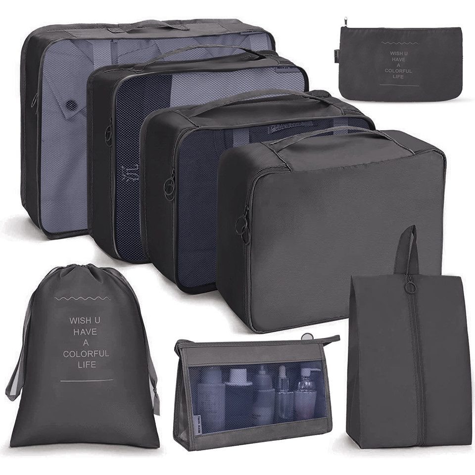 Diwzbyn Kofferorganizer 8 Teilige Packing Cubes Kleidertaschen Koffer Organizer (8-tlg) Bild 3
