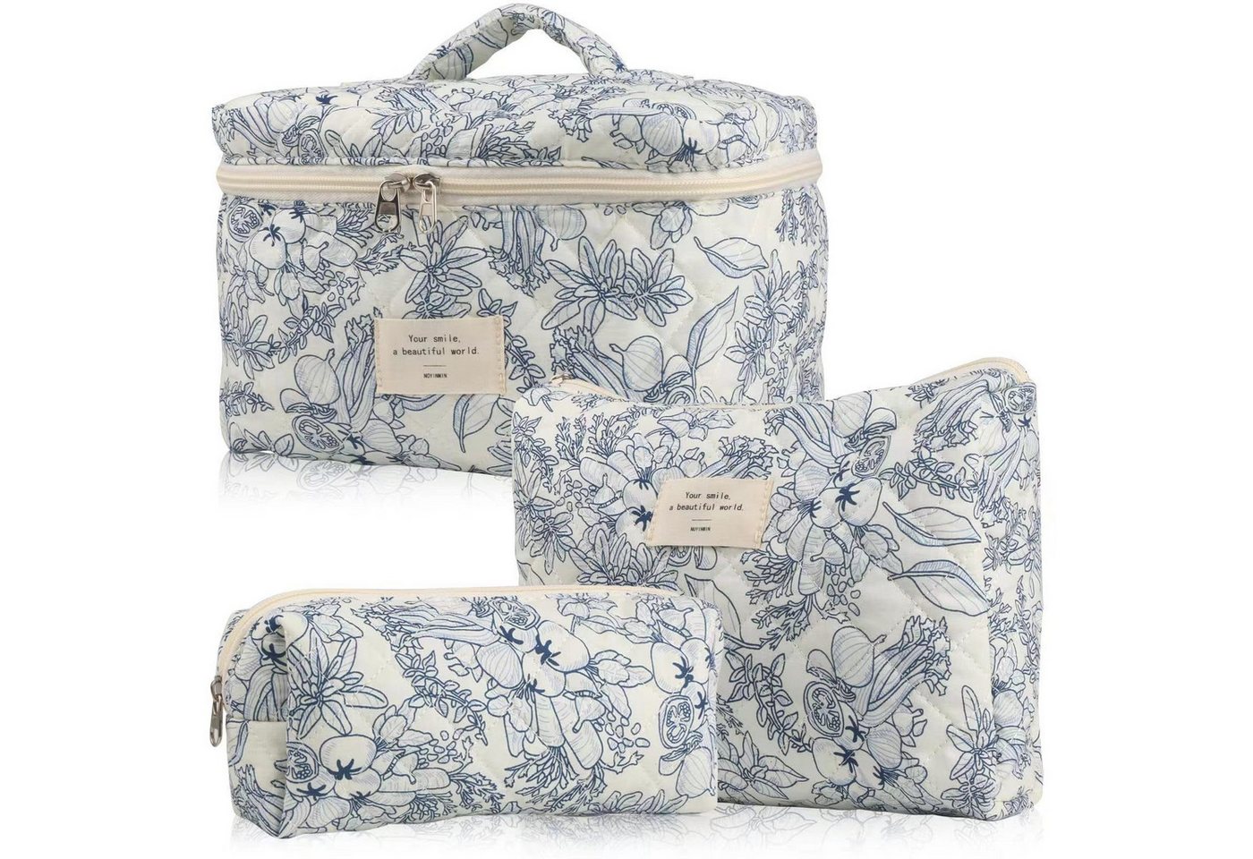 nsihing Kosmetiktasche 3er Set Kulturtasche – Wasserdichter Kulturbeutel für Damen Bild 2