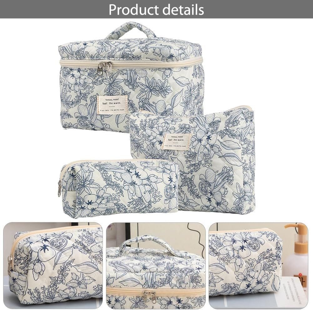 nsihing Kosmetiktasche 3er Set Kulturtasche – Wasserdichter Kulturbeutel für Damen Bild 3
