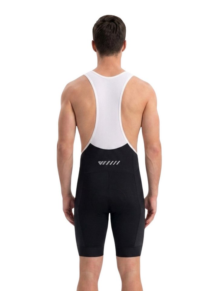 Wulibike Radhose Herren, Muskelunterstützend 3D-Sitzpolster 3 Taschen (1-tlg) atmungsaktive Mesh-Hosenträger, reflektierende Sicherheitsdetails Bild 2