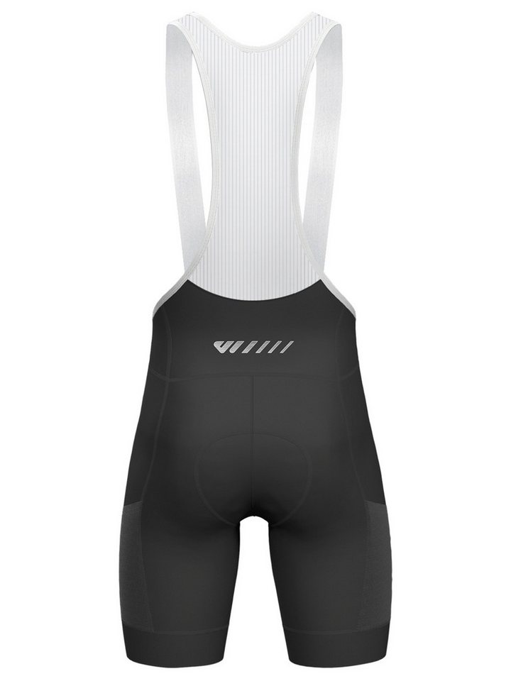 Wulibike Radhose Herren, Muskelunterstützend 3D-Sitzpolster 3 Taschen (1-tlg) atmungsaktive Mesh-Hosenträger, reflektierende Sicherheitsdetails Bild 4