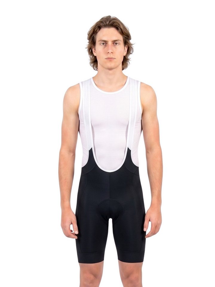 Wulibike Radhose Herren, Muskelunterstützend 3D-Sitzpolster 3 Taschen (1-tlg) atmungsaktive Mesh-Hosenträger, reflektierende Sicherheitsdetails Bild 5