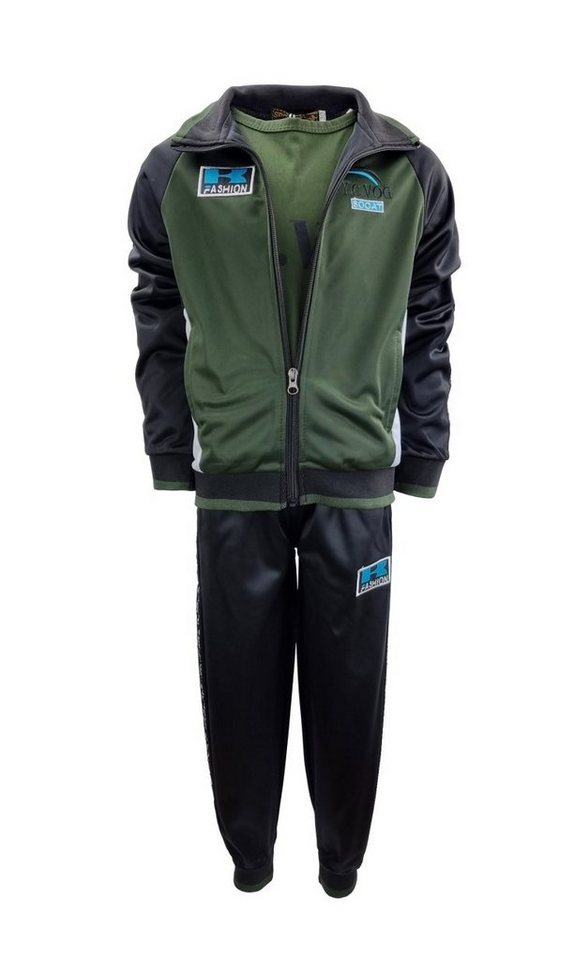 Hessis Jogginganzug Kinder Freizeitanzug für Jungen 3 Teiler jf50 (set, mit Jacke, mit T-Shirt, mit Jogginghose) Bild 3