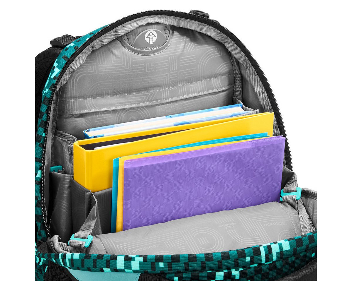 coocazoo Schulranzen Schulrucksack-Set MATE Pixel Blox 2-teilig (2-teilig), ergonomisch, Körpergröße: 135 - 180 cm, Easy-Grow-System Bild 3