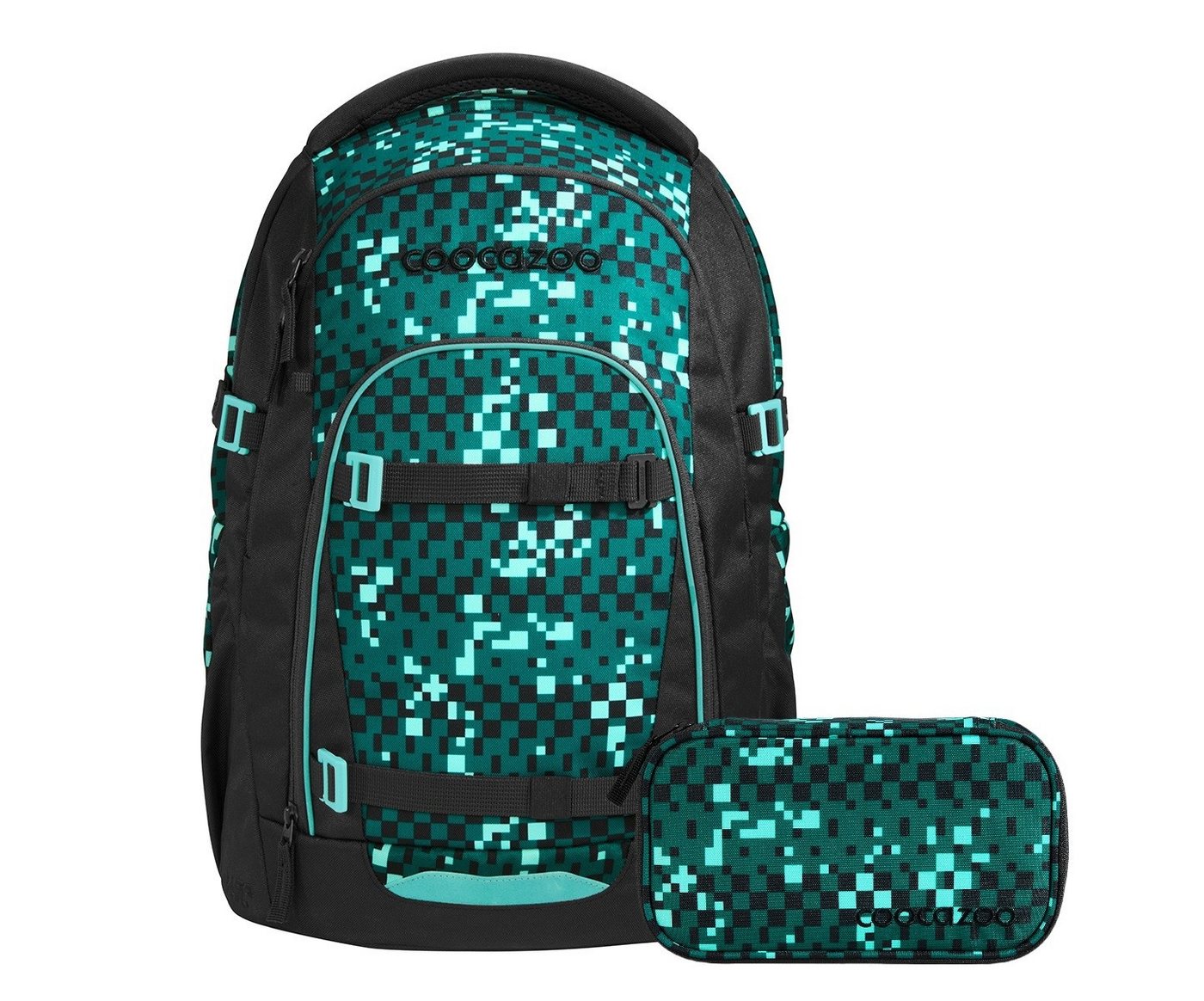 coocazoo Schulranzen Schulrucksack-Set MATE Pixel Blox 2-teilig (2-teilig), ergonomisch, Körpergröße: 135 - 180 cm, Easy-Grow-System Bild 4