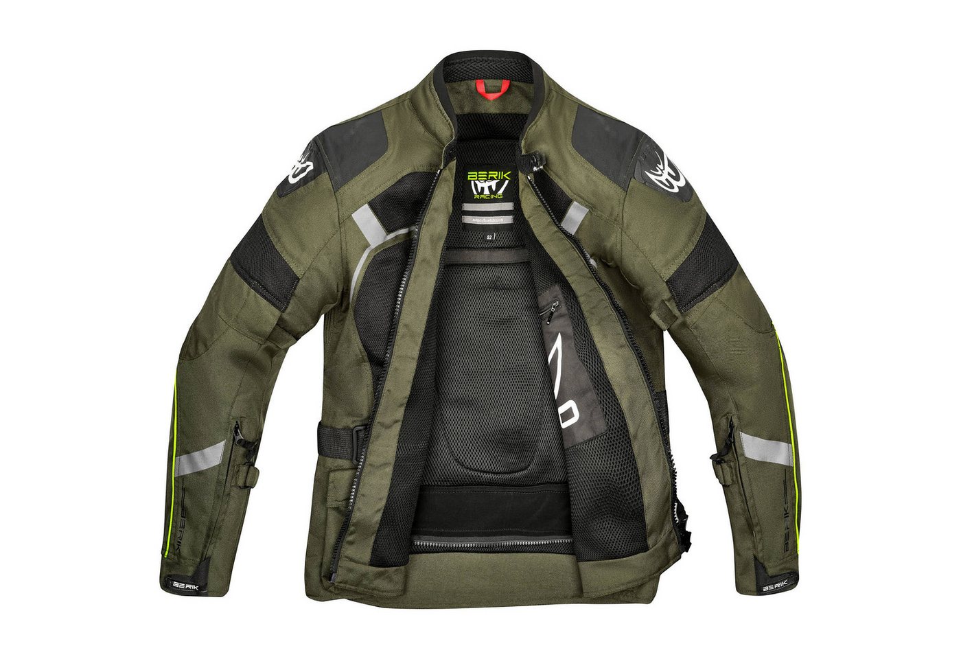 Berik Motorradjacke Absolute Terra Motorrad Textiljacke Ellenbogenprotektoren enthalten,Schulterprotektoren enthalten