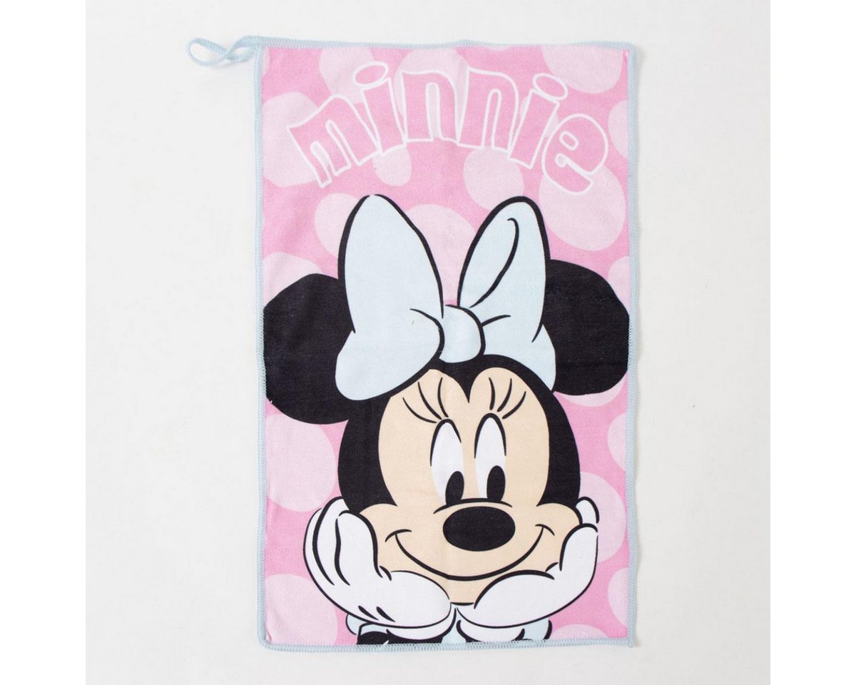 Disney Minnie Mouse Kulturbeutel - Kinder Waschset Haarbürste Handtuch Travel Zubehör (3-tlg) Bild 2