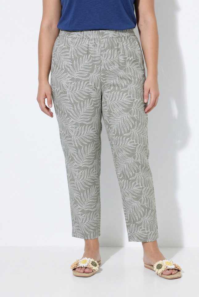 Angel of Style Funktionshose Hose weites gerades Bein Blätter-Muster Bild 3
