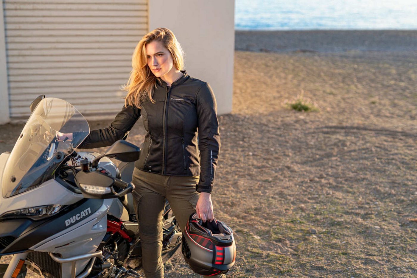 SHIMA Motorradjacke Openair Damen Motorrad Textiljacke Rückenprotektor enthalten Bild 2