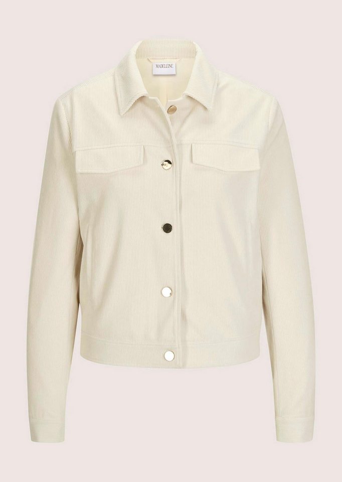 MADELEINE Outdoorjacke Kurzjacke mit Umlegekragen Freizeitjacke mit Knopfleiste, Pattentaschen und Langarm Bild 2