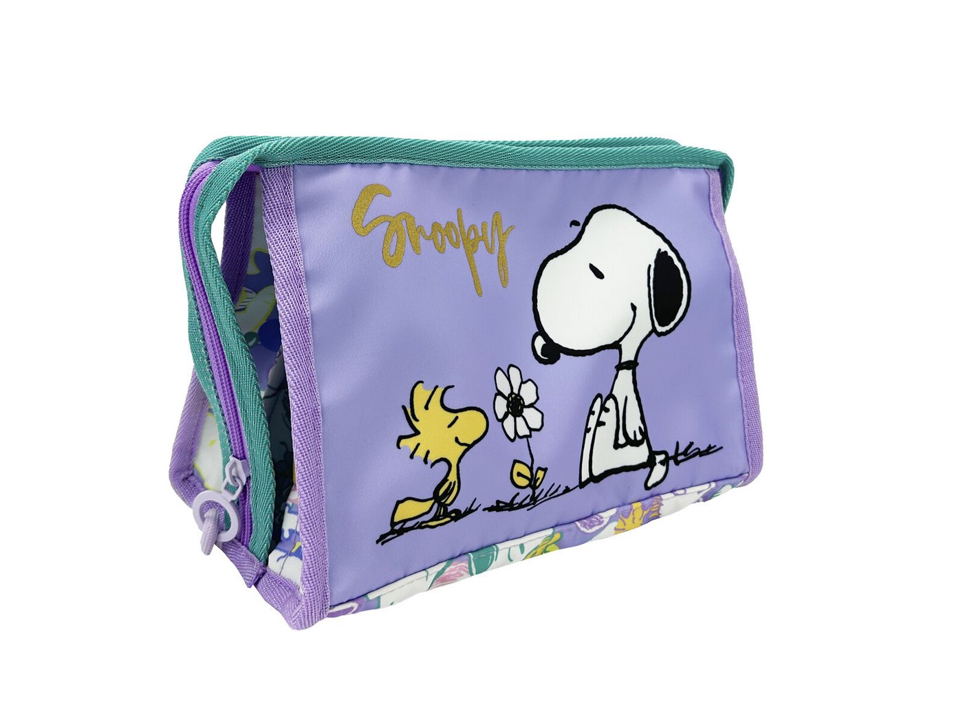 Snoopy Kulturbeutel Snoopy Necessaire Kulturtasche Kosmetiktasche mit Griff Reiseetui Bild 5